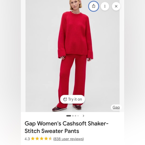 GAP Pants - GAP Fuchsia Wide-Leg Knit Pants
